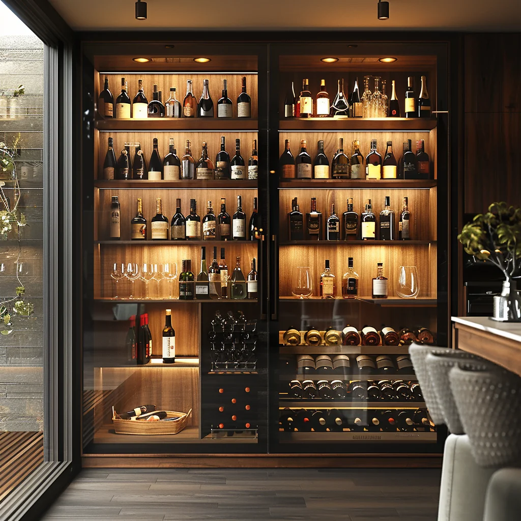 Customized Modern Wine Collection Display Cabinet Wooden Series Cabinet Products