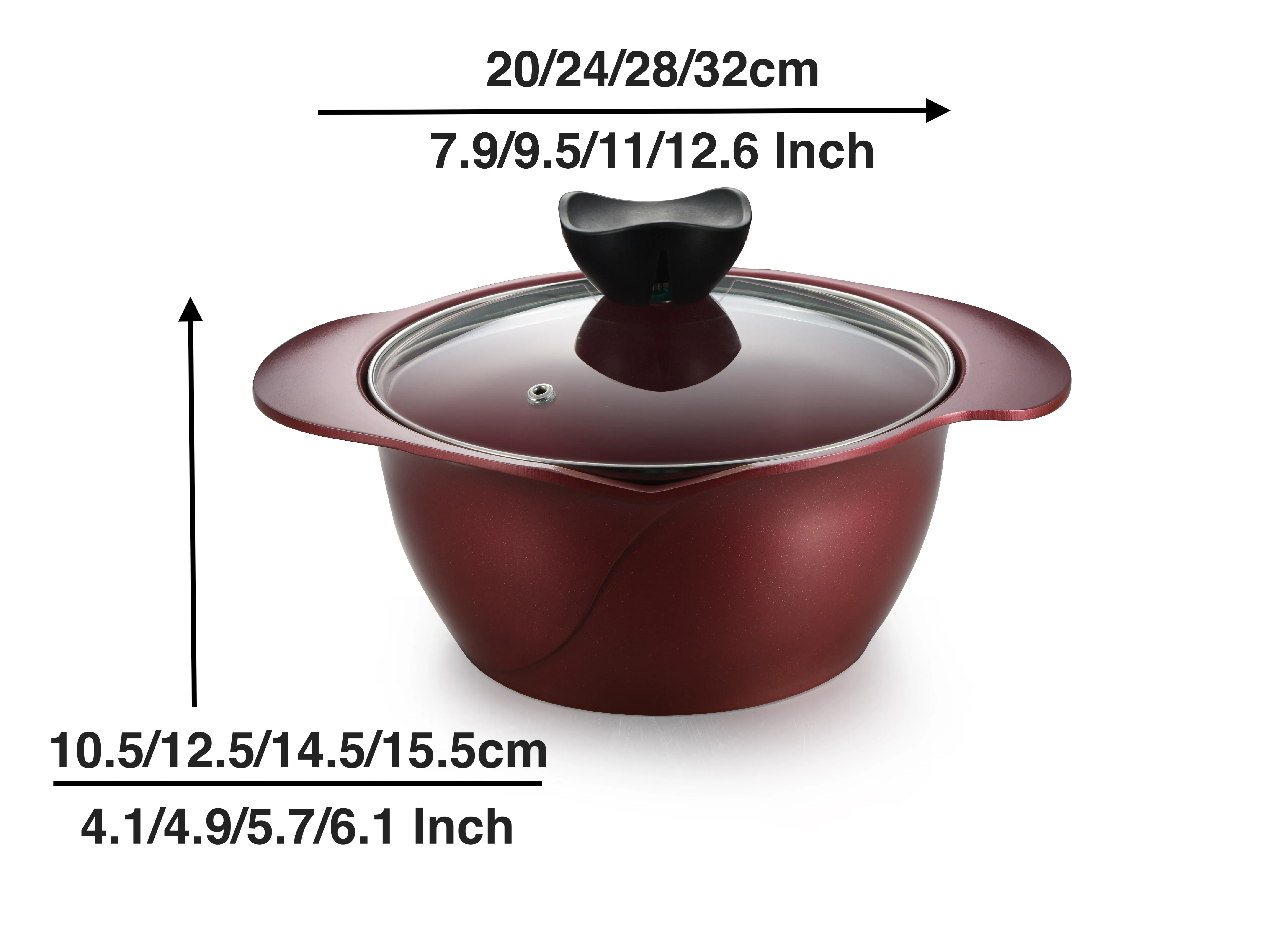 Hot Sale Korean Style Household Casting Aluminum Non Stick Ceramic Cookware Sets