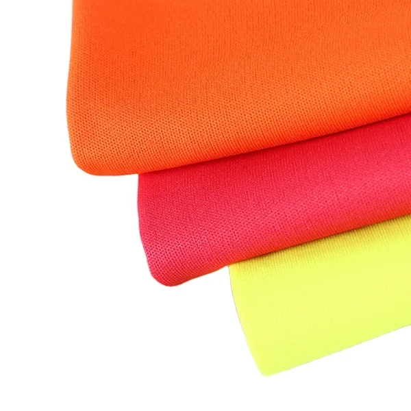 Shaoxing Textile Manufacturer High Quality Plain Dyed Jersey 100% 75D/36F Polyester Interlock Single Jersey Knitted Fabric
