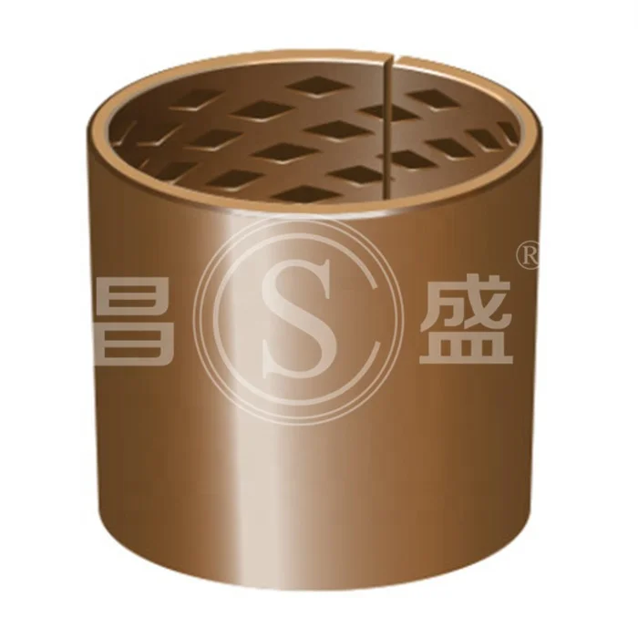 Corrosion-resistant, wear-resistant and high-capacity wrapped bronze bushing with various types of oil pockets