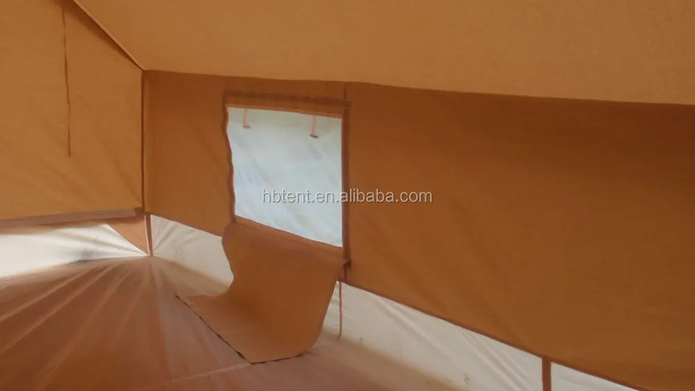 triangle 12sqm Cotton canvas hunting tent outdoor camping tent luxury safari tent