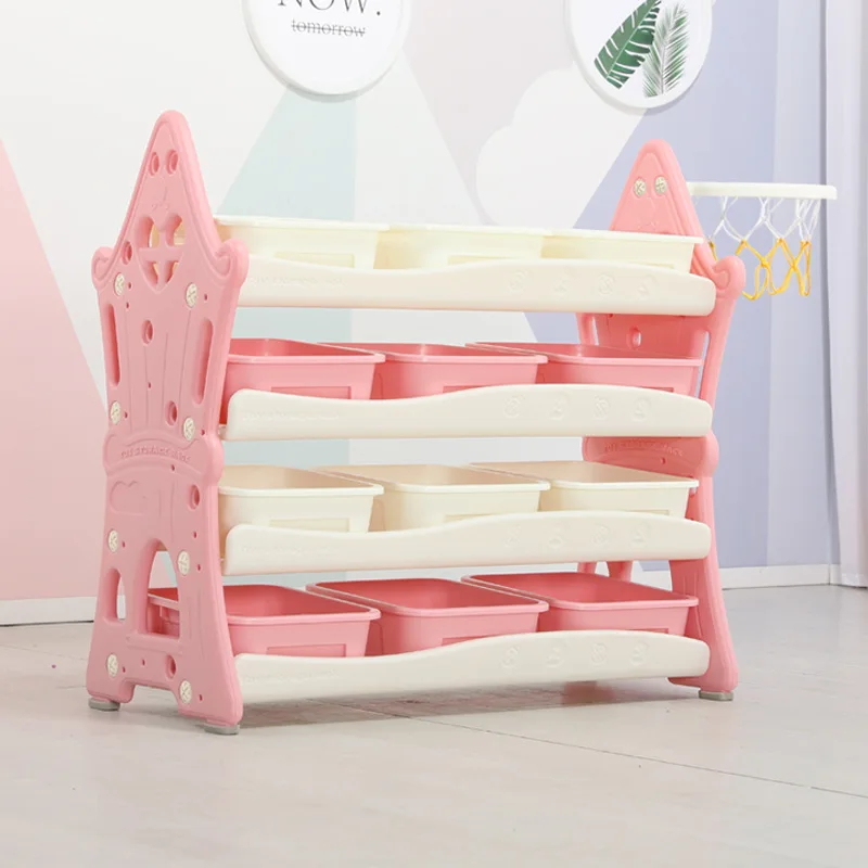 Miduoqi  Eco-friendly Multifunctional Kids Plastic Storage Cabinet Durable Plastic Kids Multi-layer Toys Storage Shelves