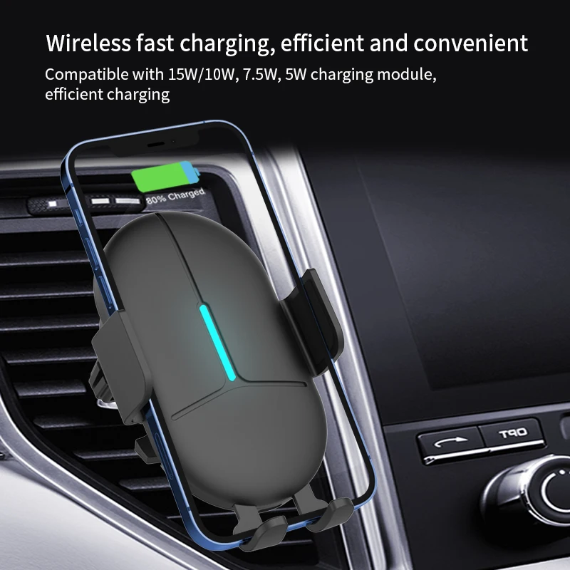 x468 Fast charging Smart sensor car charger Magnetic car mobile phone holder mount Automatic infrared car wireless Charger