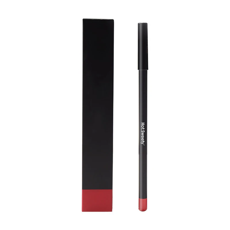 Make Natural SD Long Lasting Smudge Proof Wholesale Lipstick Pink Matte Lip Liner Custom Logo Wooden Lipliner Pencil