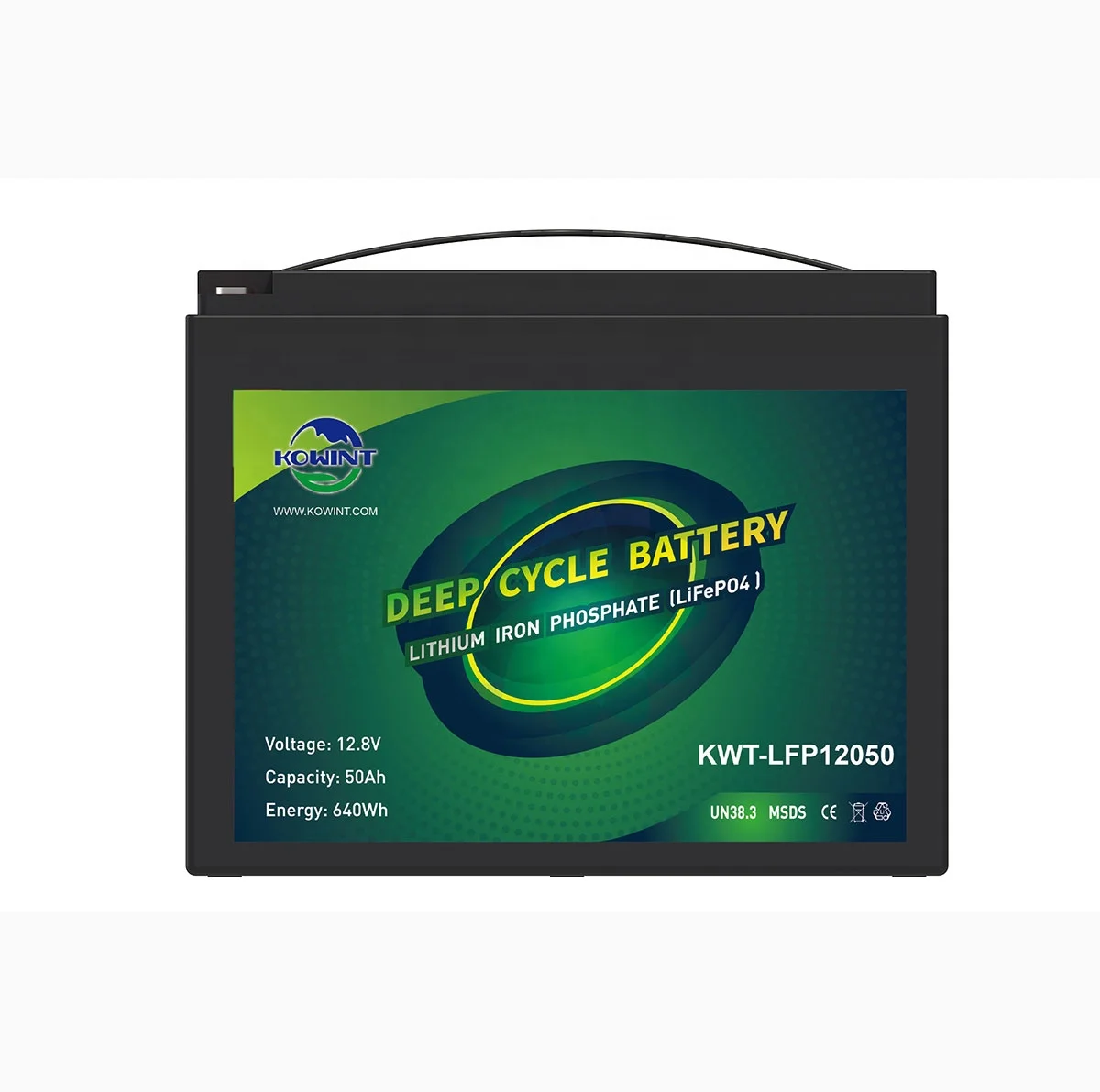 KOWINT LiFePO4 Battery 12V 50Ah LiFePO4 Battery Packs Replace SLA Battery