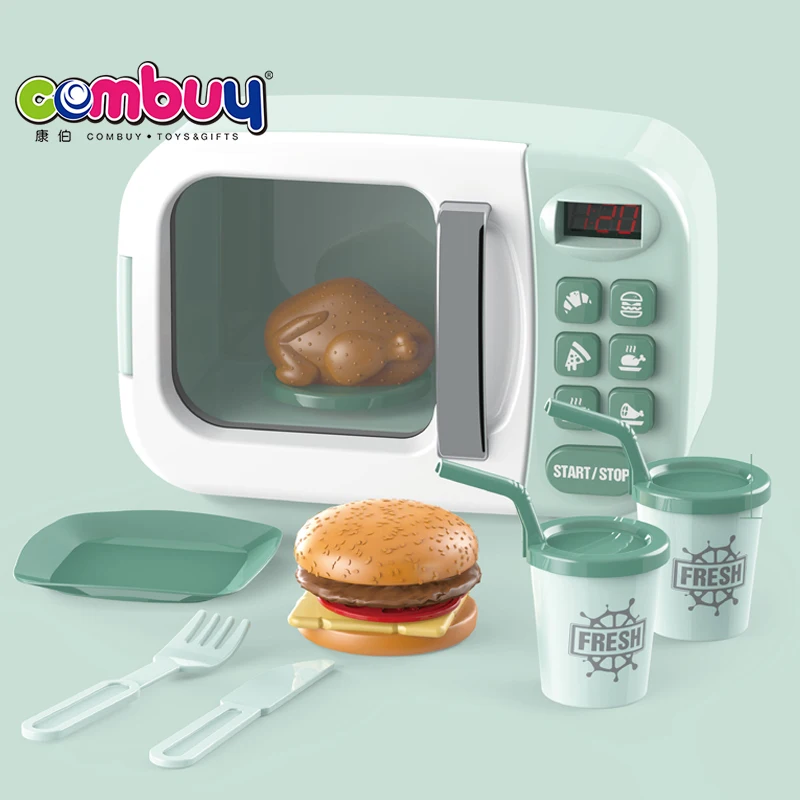 Electric lighting sound effects kids play kitchen game oven microwave toy