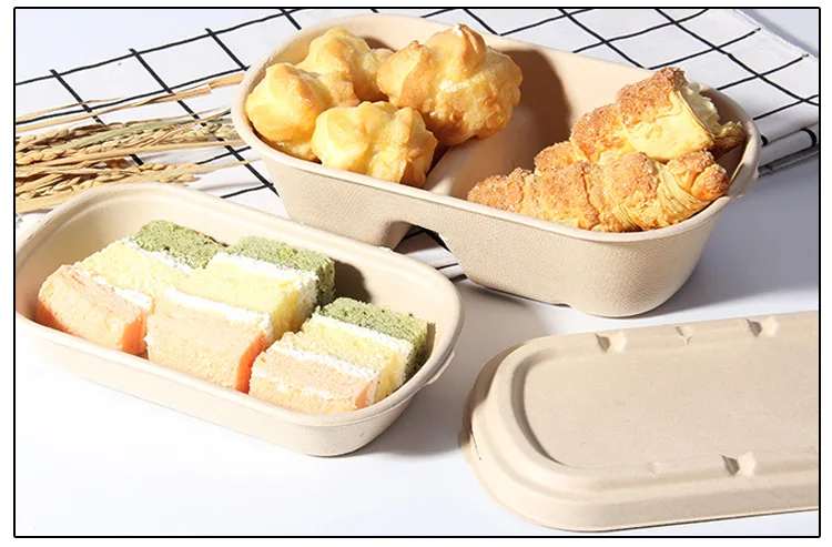 K&B ODM/OEM catering office microwave safe 2 compartments take away disposable bento lunch box