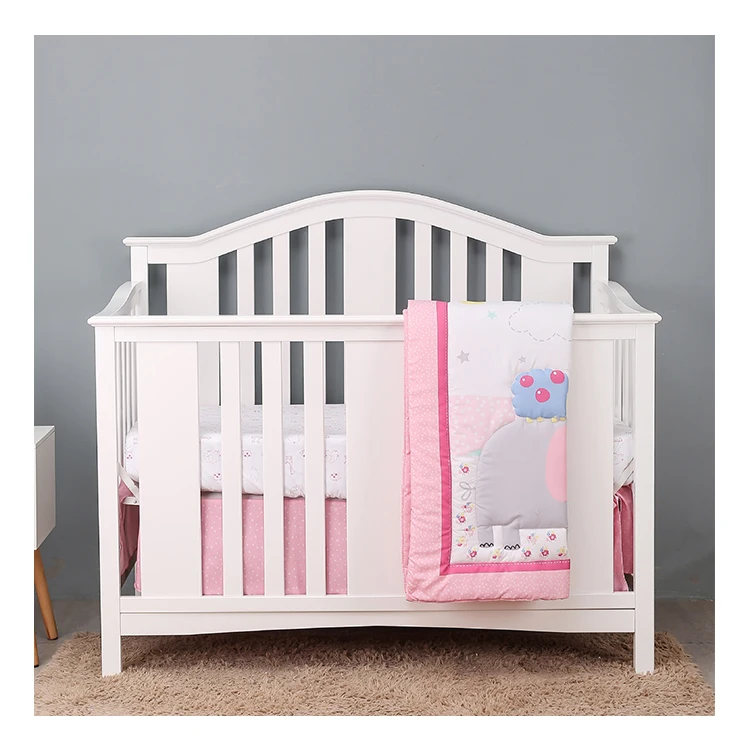 Custom 4Pieces Cheap Cotton Crib Bedding Set Cot Bed Linen Baby Comforter Set Baby Nursing Baby Crib Bedding Set