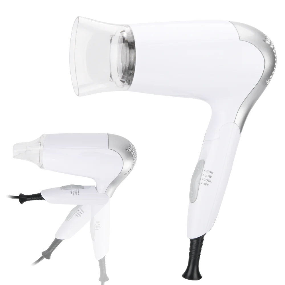 Высококачественный электрический ручной Компактный Дорожный фен для волос с двигателем постоянного тока и складной ручкой