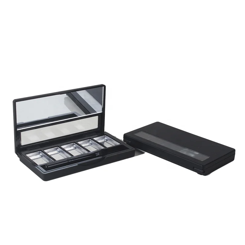 DIY 5 color square Concealer box cosmetic packaging plastic ABS materials hot stamping for lipstick blush eye shadow case
