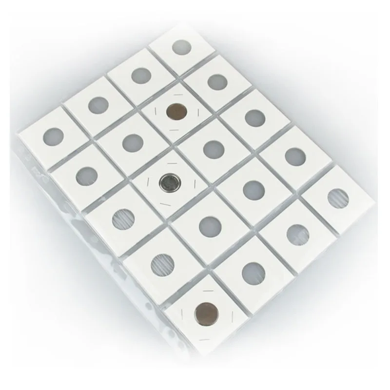 PCCB 20  Cardboard Coin Sleeves Replacement COIN POCKET Insert Page Sheets Book For 2x2 Cardboard Sheets  20 Pockets