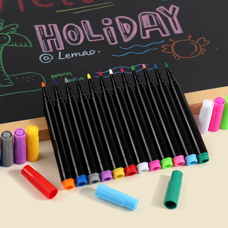 Customization Colorful Erasable Marker 12 Colors Dry Erase Marker Magnetic Whiteboard Markers For kids
