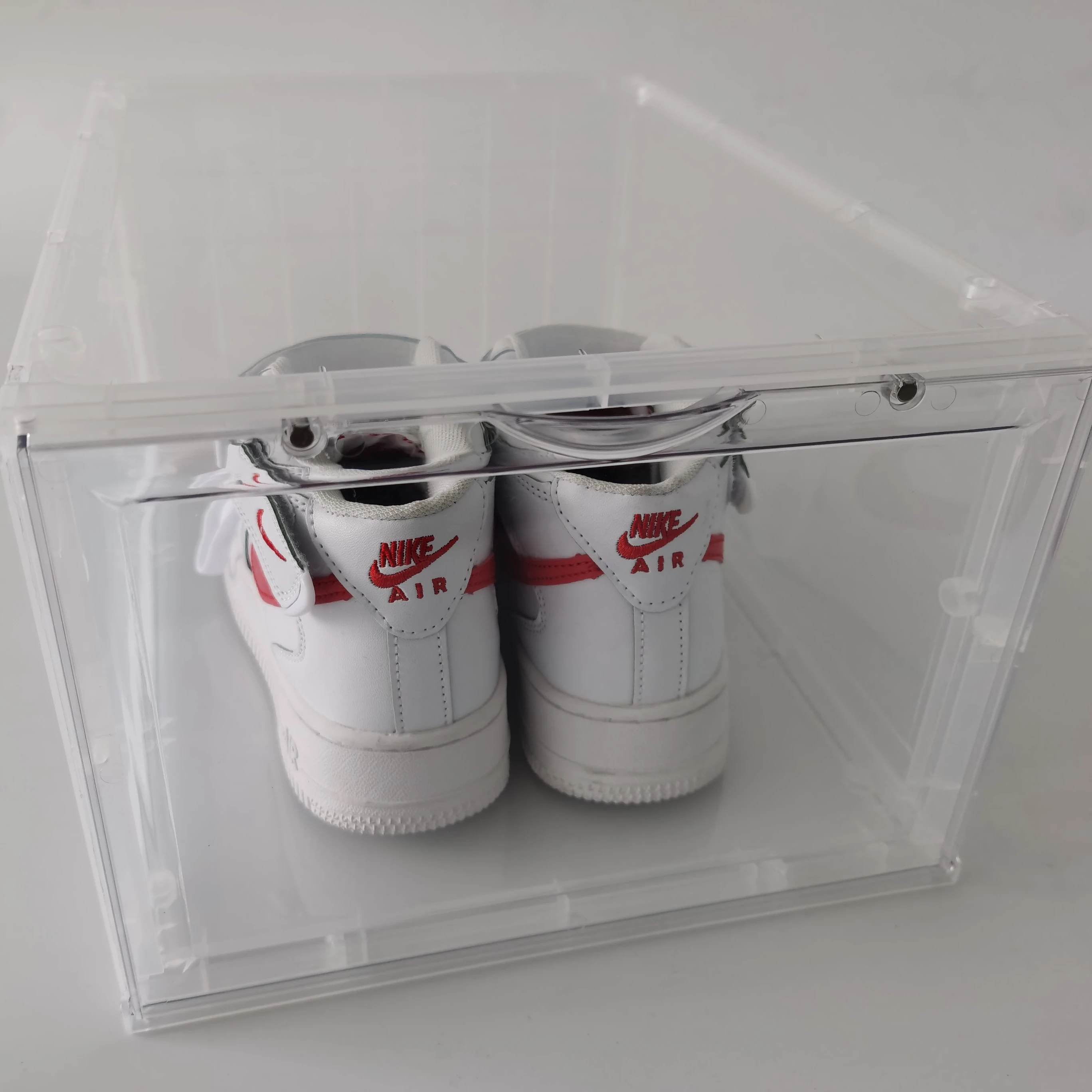 tl5689 Plastic stacking organizer bins clear  magnetic box air
