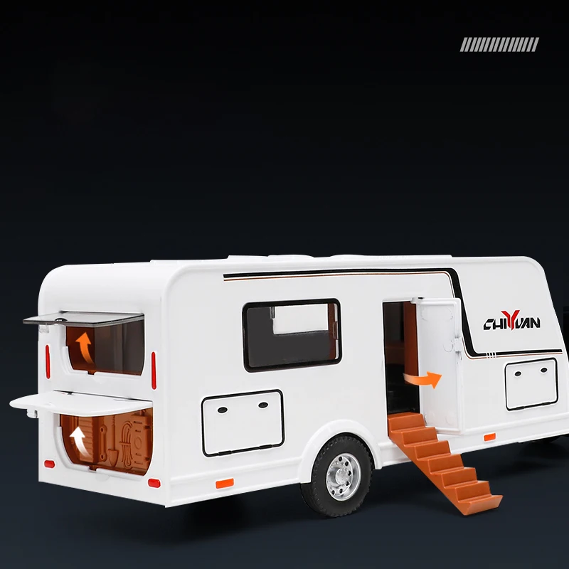 1:32 Nissan X-Trail Trailer RV Car Alloy Model cross country vehicle SUV accurate reduction simulated removable children gift