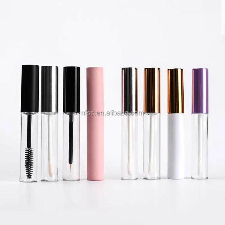 Custom Mousse Matte Empty Silikon Mascara Wand Canned Lash Glue Bottles Lash Spoolies Bottle Lip Scrub Mud Container With Label