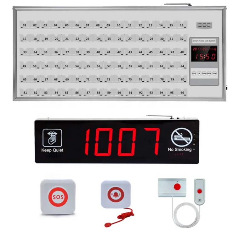 Bedside nurse call system wireless and wired receiver with 24 60 128 slots toilet emergency button corridor display screen