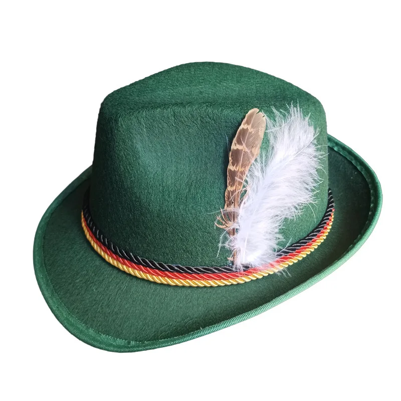 Oktoberfest Carnival Alpine Hat for Boys Anime Animal Character-Themed Jazz Cap for Adults Includes Cloak for Cosplay Costumes