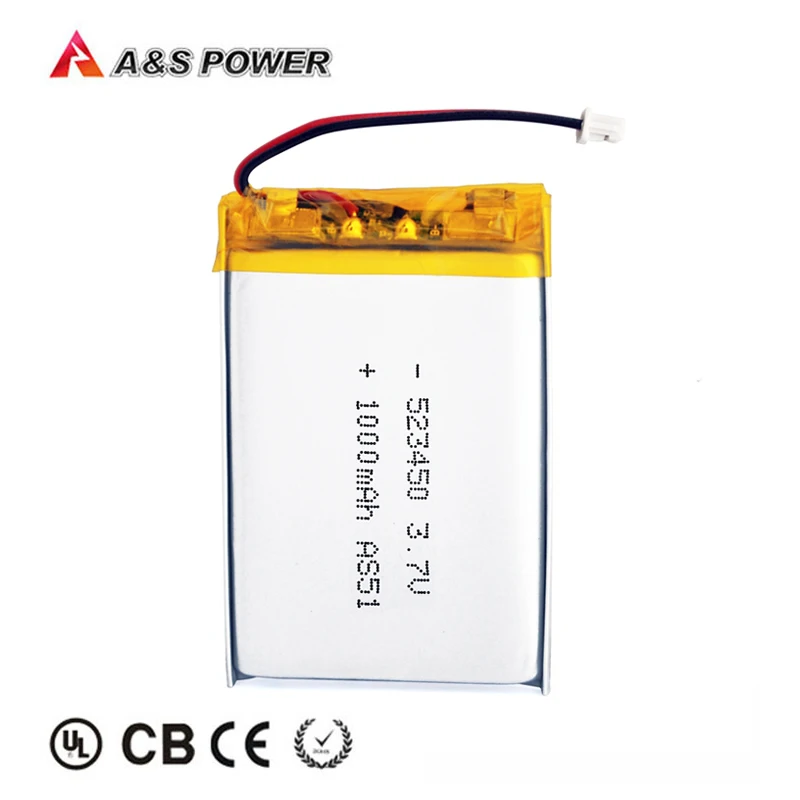 Custom OEM 1800mah 1200mah 850mah 500mah Rechargeable 103450 Li-ion Li-ion Polymer 3.7v 2200mah Lithium battery