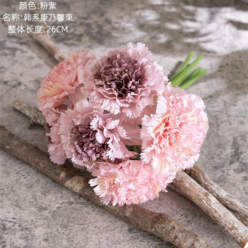Wholesale High Quality Artificial Silk Real Touch Loose Carnation Flowers For Wedding Home Decoration