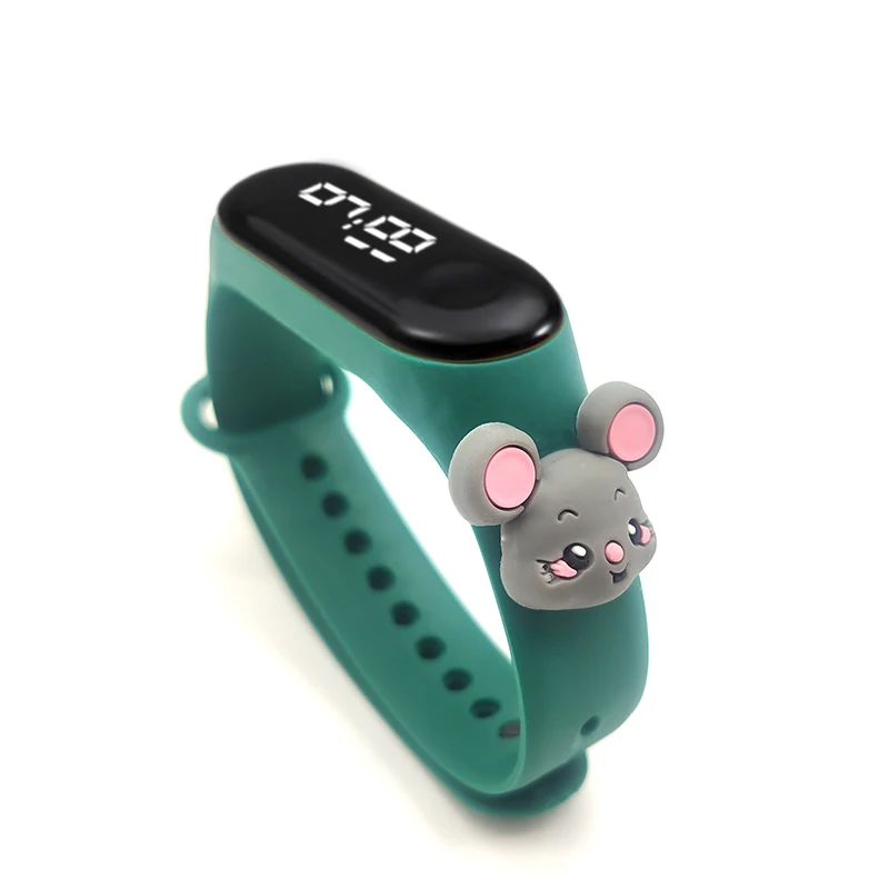 Strawberry Animal Cartoon Touch Led Digital Watches Sport Watch Plastic Cheap Lovely China Kids \ 2022 Hot Selling Candy Color
