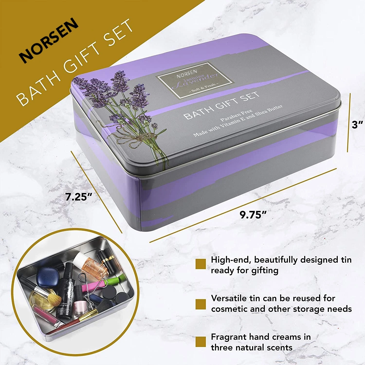 Factory Supply new 2021 wholesale Lavender  shower gel body lotion bath Bath and Body Gift Set