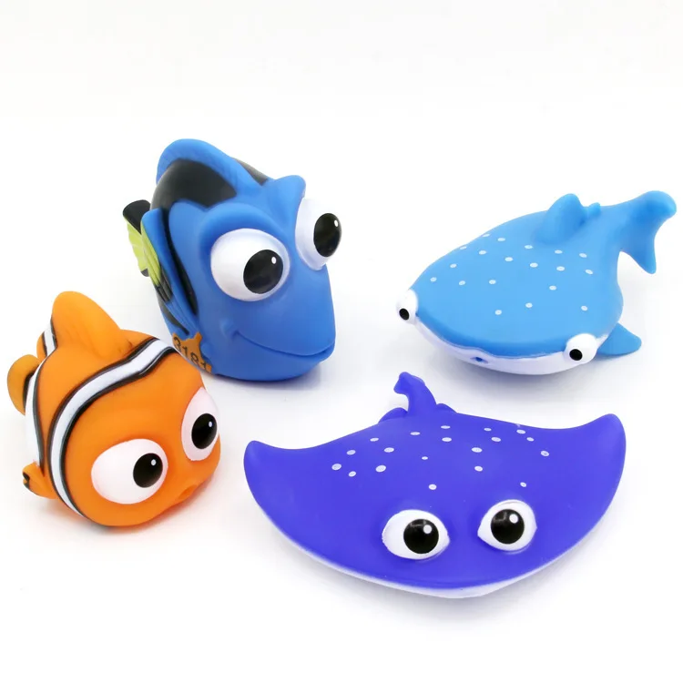 
Hot new products children cartoon cute children animal turtle clown fish soft gel shower play water spray bath toys 