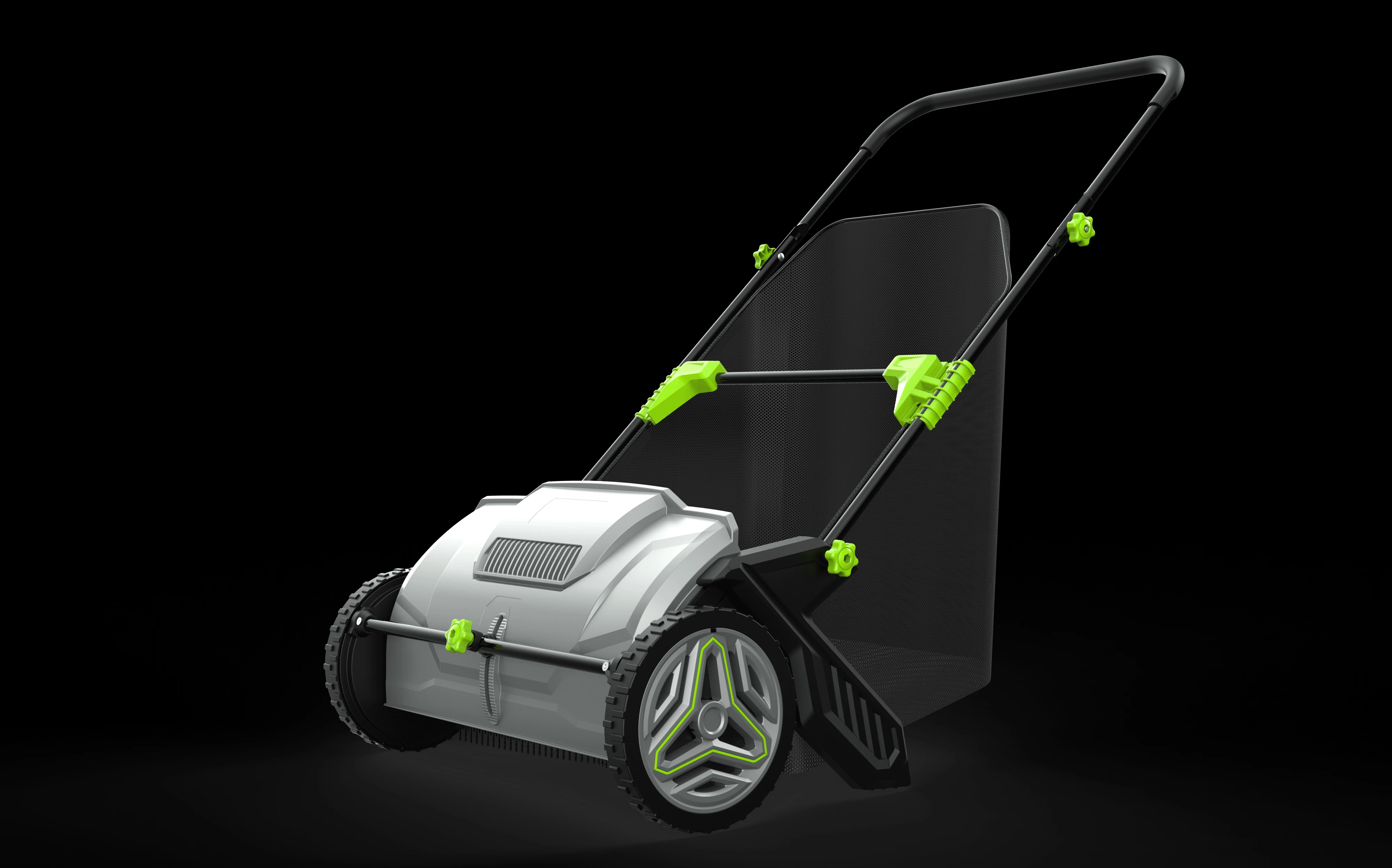 21inch Manual Hand Push Walk Behind Grass Leaf Collector Push Lawn Street Sweeper for Garden Grass Catcher