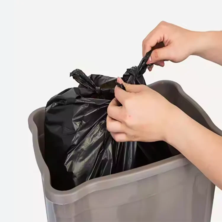 Hot Selling Flap Tie Garbage Bags Tear-resistant and Perfect for Kitchen Garden and Industrial Trash Collection