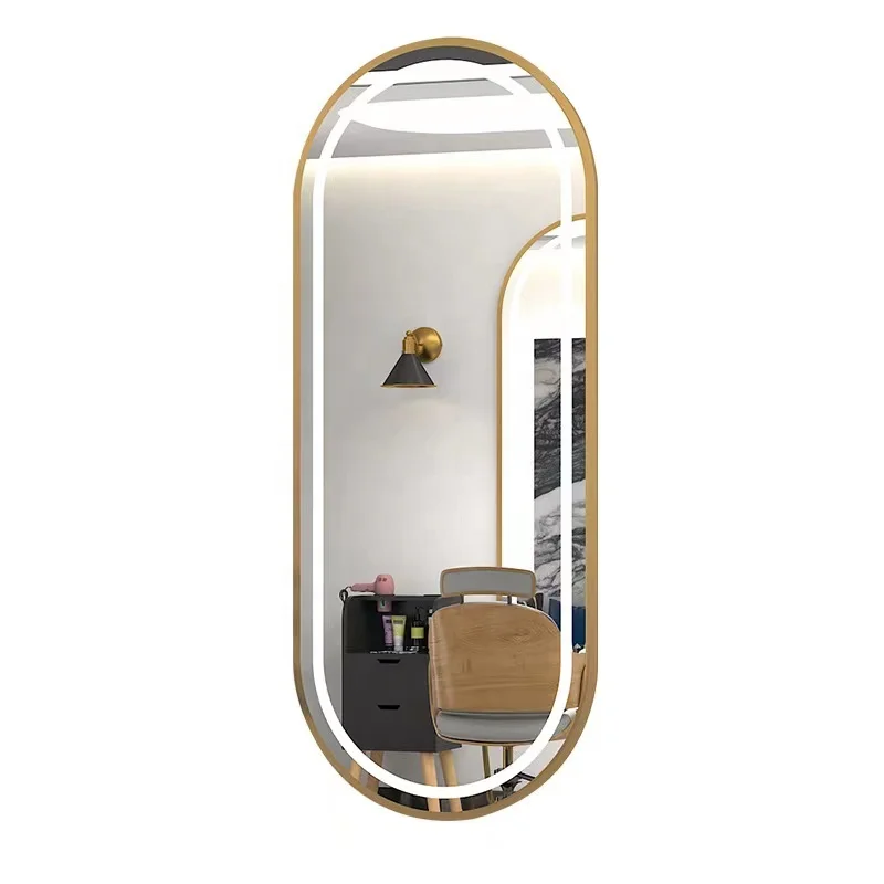 gold frame mirror for barbershop full body mirrors wall mirror hot sale