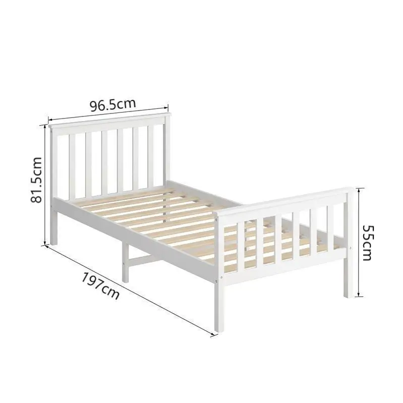 Modern design customized size and color single use solid wood single bed