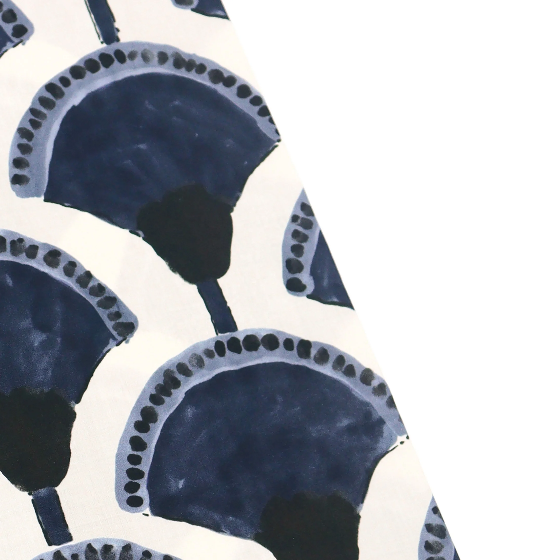 100% Cotton Digital Print Blue Leaf Floral Watercolor Tencel Woven Poplin Cotton Fabrics For Women Clothing