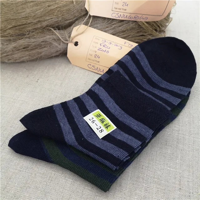 2020 summer thin 100% linen flax breathable and bacteriostatic ankle men socks