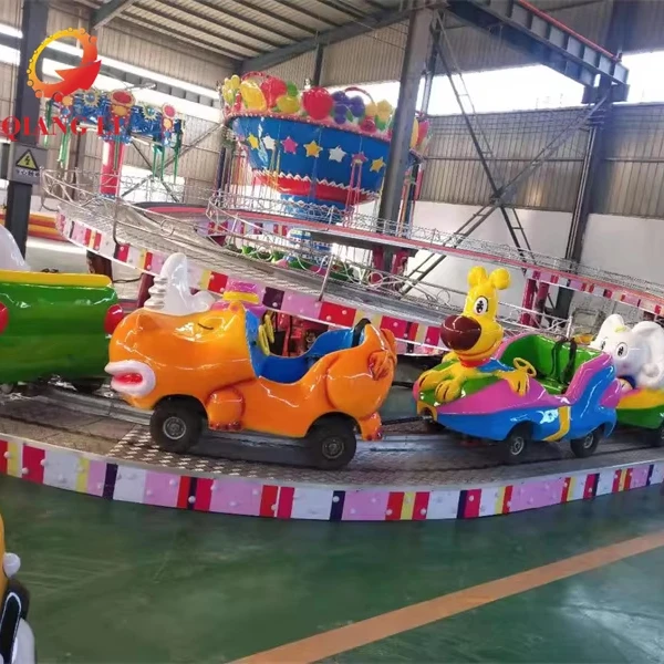 Outdoor fairground attraction kids and adults amusement park rides electric track train mini shuttle space shuttle for sale