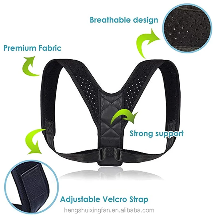 Amazon Hot sale neoprene Lumbar support Belt Posture Corrector Back Brace posture corrector for women and men