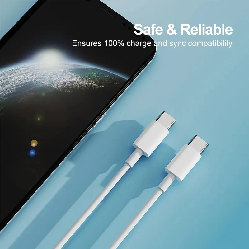 20w/40w/60w/100w 3A Fast Charging Data Cable USB Type C to Type C PD Charging USB Cable 2m for Macbook