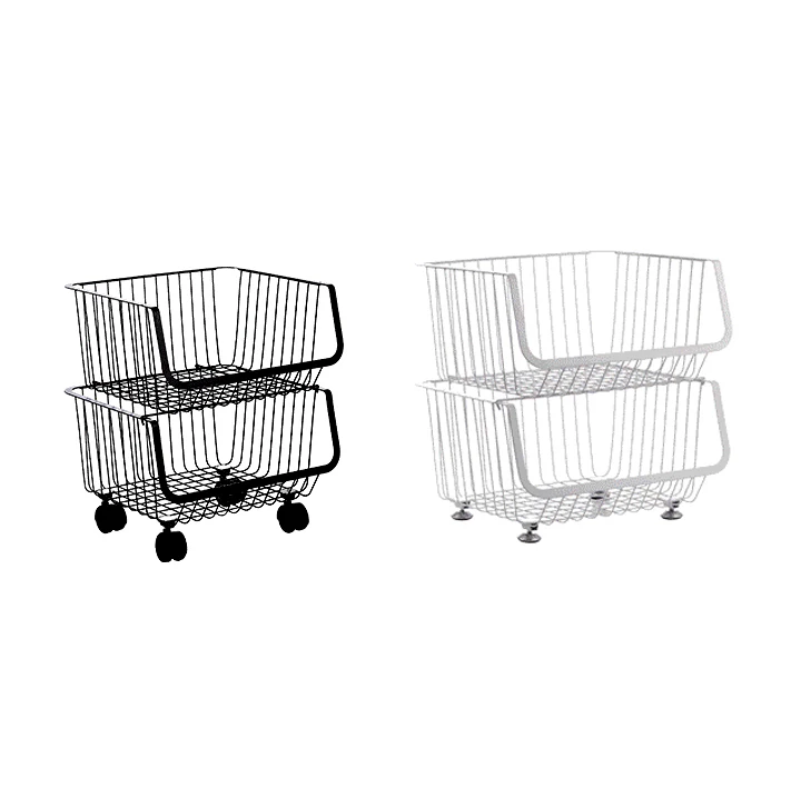 Multi-layer Kitchen Rack Storage Shleves Vegetables Fruit Basket Rolling Trolley Cart Kitchen vegetable storage rack