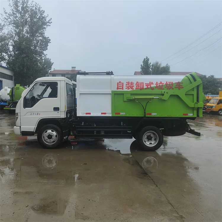 Futian Small Card Star 2 Hanging Bucket Garbage Truck Blue Label Non overweight School Community Garbage Collection Truck