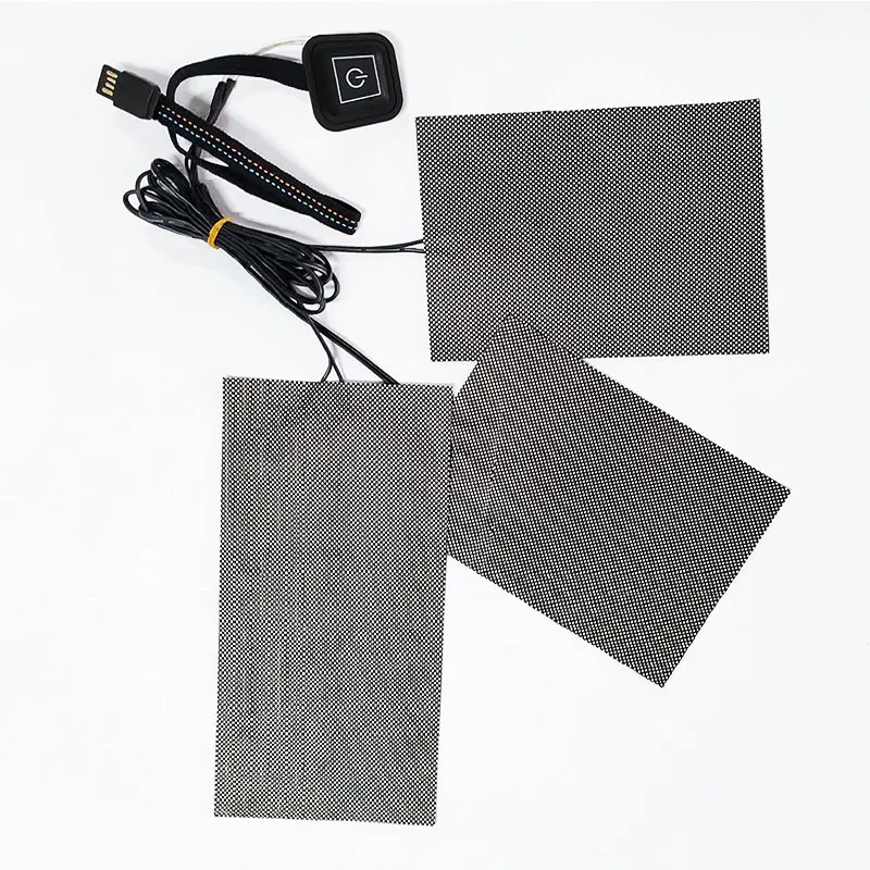 Custom USB Battery Heating Film Three Temperature Control for Clothes Electric Heating Plates for Car Outdoor Household Use