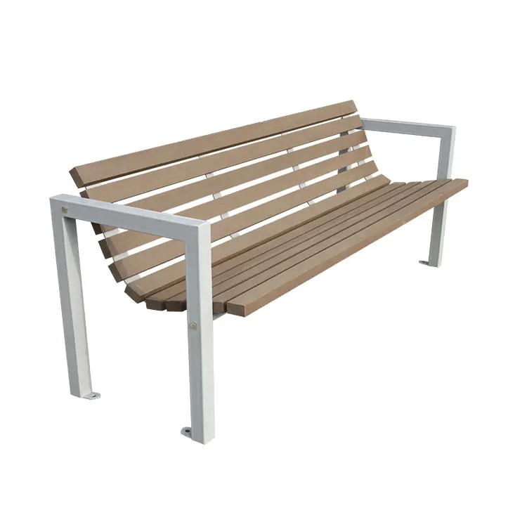 hot selling wooden outdoor garden furniture modern simple plastic wood park patio seat bench