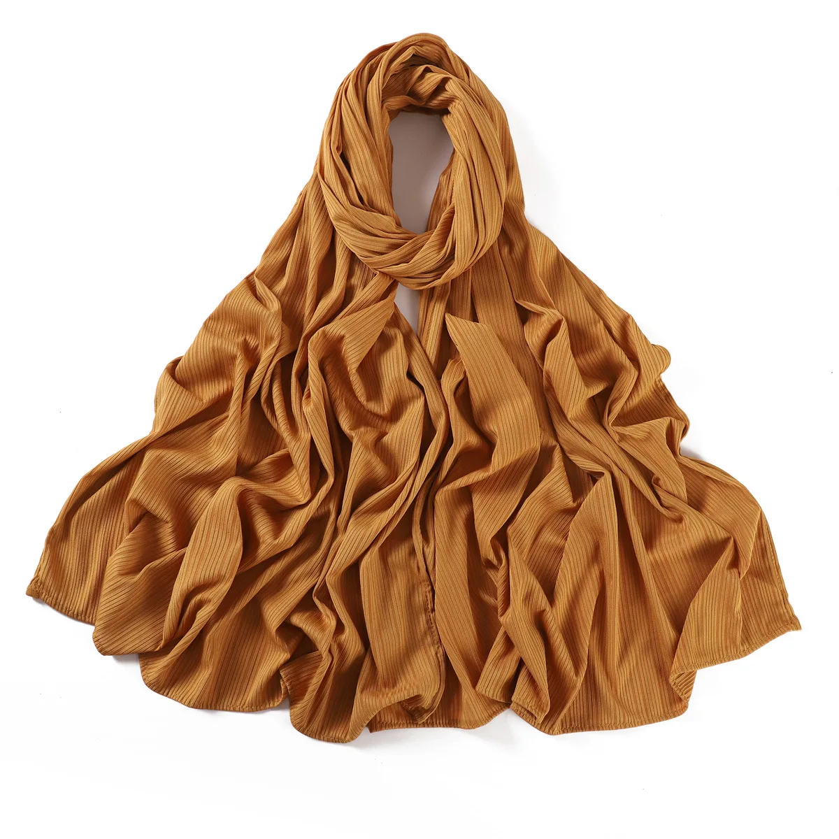 Женский эластичный однотонный шарф