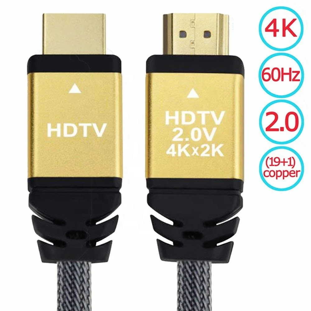 Vnew top seller 1080P/2160P HDMI 2.0 High Speed 4K 3D nylon braid hdmi cable extension cable for Laptop/HDTV