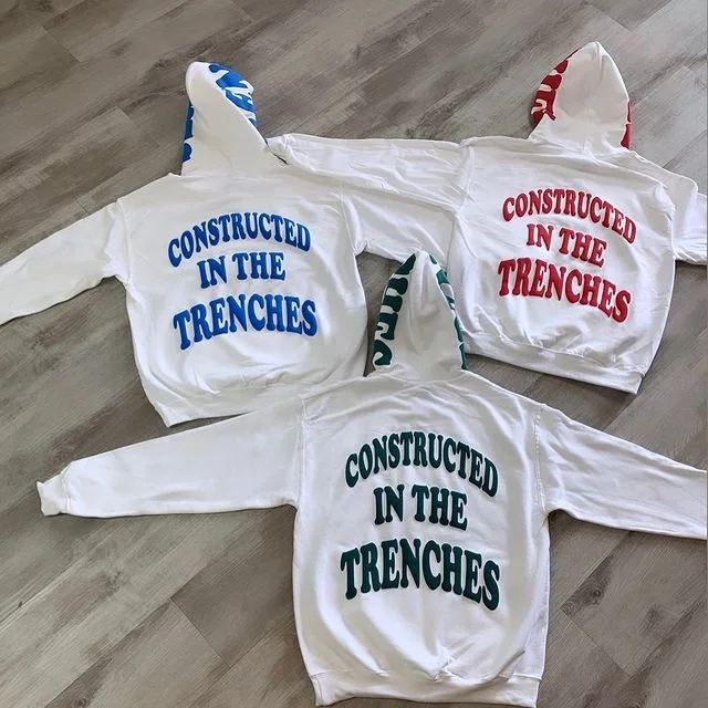 Hip Hop Luxury High Quality Heavyweight 3d Puff Hoodie Custom Logo Letter Foam Printing Oversized Hoodies Men