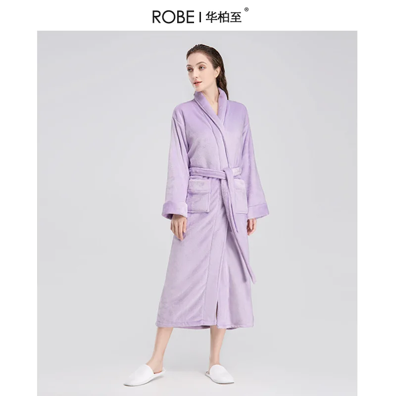 Besteasy Hotel Fashion hot selling thickened water absorptive quick drying luxury Hotel Spa winter microfiber adult bathrobe