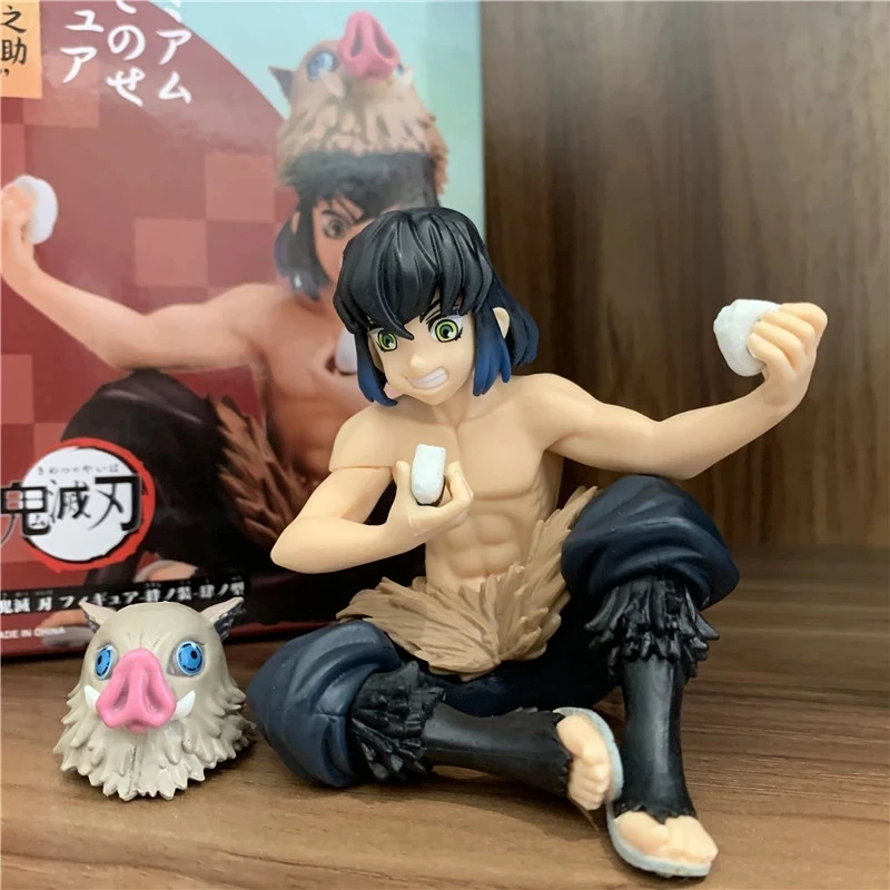 14 Styles Demon Slayer Kimetsu No Yaiba Kamado Tanjirou Nezuko Zenitsu Giyuu Inosuke Kochou Kanawo Eat Rice Anime Action Figure