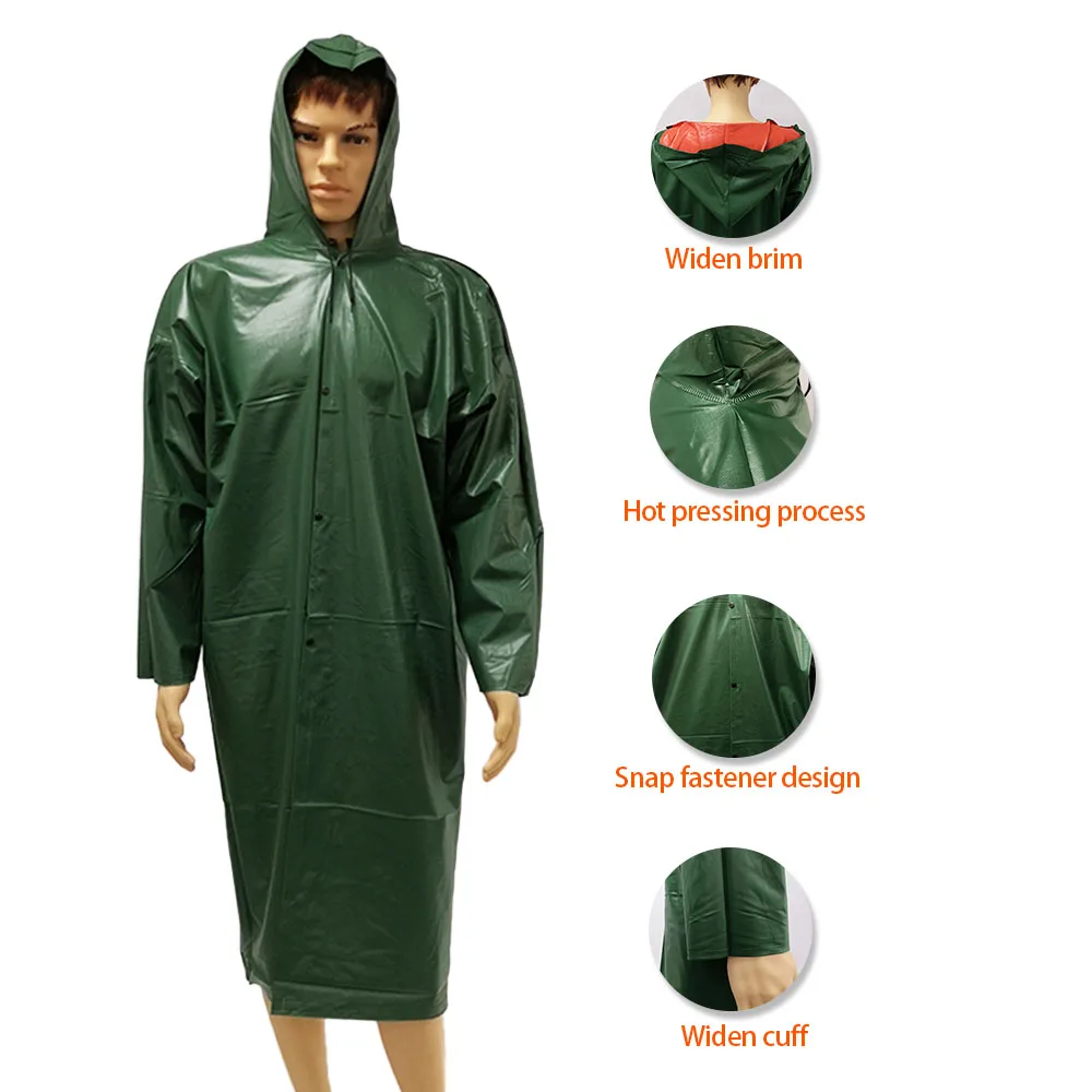 Adult army green coat type raincoat labor protection construction site WATERPROOF CYCLING outdoor travel one-piece poncho