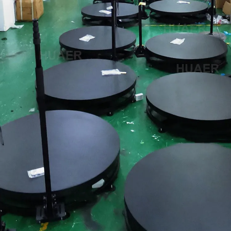 2022 Free custom LOGO 360 ring shooting equipment photo booth intelligent remote control surrounding video booth with LED light