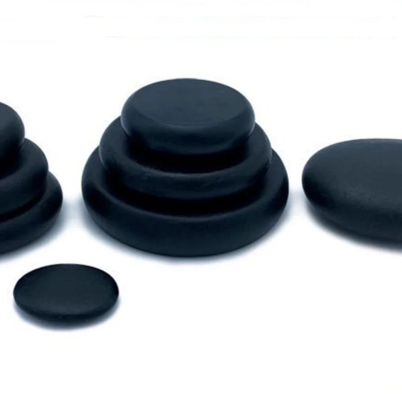 20Pcs Black Natural Stone With Aluminum Heating Box Natural Energy Hot Massage Stone Set Spa Hot Massage Stone