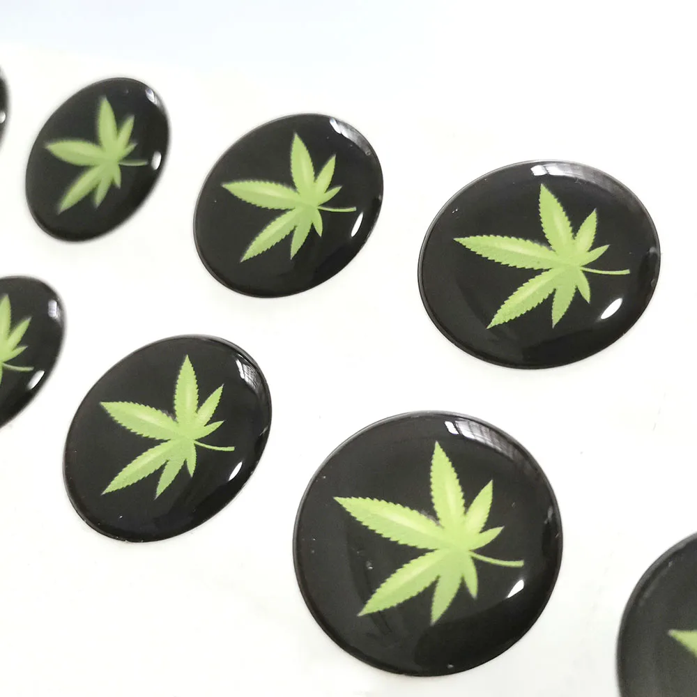 Custom logo 3D round Crystal Label Dome Clear Epoxy Resin Sticker