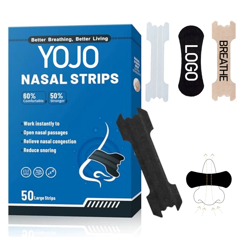 Black Transparent Extra Strength Relieve Nasal Congestion Black Transparent Nose Nasal Strips for Breathing Snoring