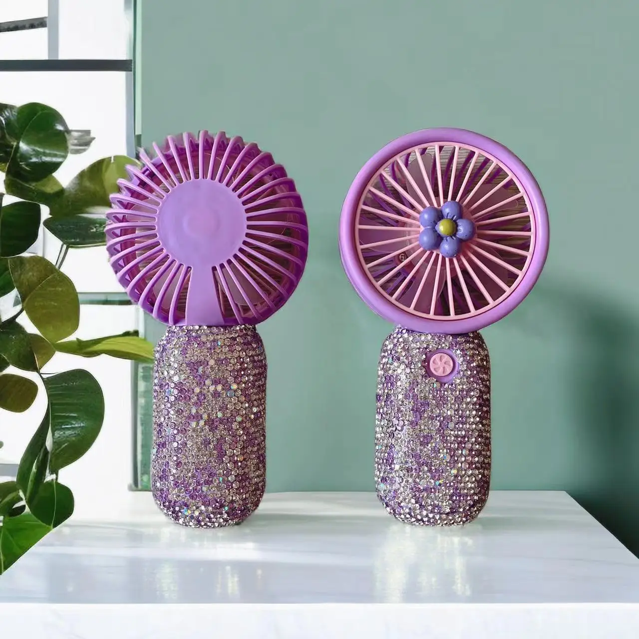 wholesale private label USB diamond bling mini fan eyelash dryer Air blower for lashes